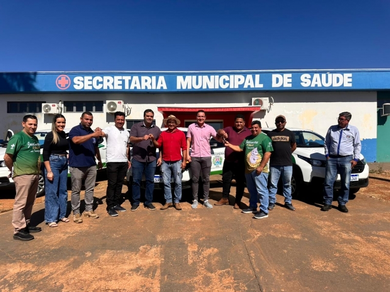 Juscimeira recebe trs novas picapes Strada para reforar o transporte da sade